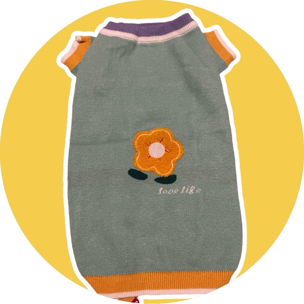NEW Hipidog Cute Fleece Knit Sweater Sweatshirt for Cat or Dog Color Green XL.